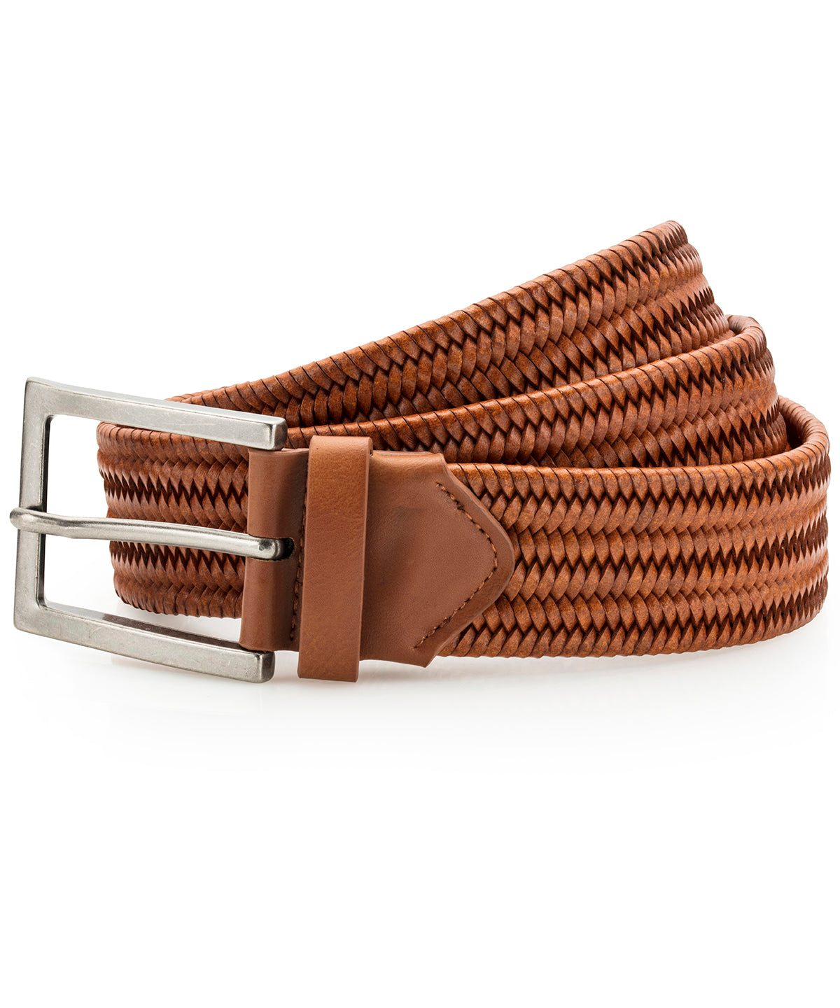 Leather braid belt